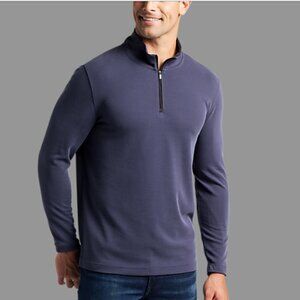 Awearness Kenneth Cole Slim Fit 1/4 Zip Sweater - colour: Navy